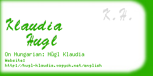 klaudia hugl business card